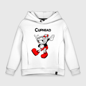Детское худи Oversize хлопок с принтом Cuphead/Капхед в городе Новоалтайск, френч-терри — 70% хлопок, 30% полиэстер. Мягкий теплый начес внутри —100% хлопок | боковые карманы, эластичные манжеты и нижняя кромка, капюшон на магнитной кнопке | cup head | cuphead | run and gun | детям | капхед | капхэд | логотипы игр | персонажи игр | чашка