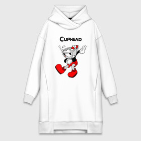 Платье-худи хлопок с принтом Cuphead Капхед в городе Новоалтайск,  |  | cup head | cuphead | run and gun | детям | капхед | капхэд | логотипы игр | персонажи игр | чашка
