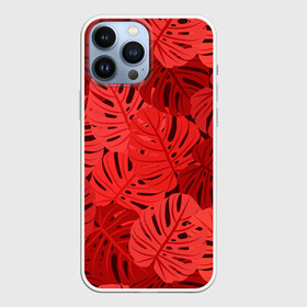 Чехол для iPhone 13 Pro Max с принтом Тропические листья Монстера в городе Новоалтайск,  |  | art | background | design | exotic | fabric | fashion | hawaii | illustration | jungle | leaf | monstera | nature | palm | pattern | plant | summer | texture | tree | tropical | vector | wallpaper | листья | монстера | паттерн | растение | тропика | узоры