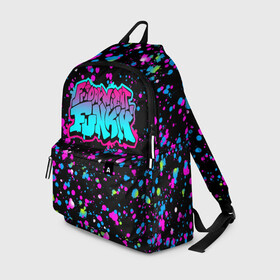 Рюкзак 3D с принтом FRIDAY NIGHT FUNKIN NEON в городе Новоалтайск, 100% полиэстер | лямки с регулируемой длиной, сверху петелька, чтобы рюкзак можно было повесить на вешалку. Основное отделение закрывается на молнию, как и внешний карман. Внутри два дополнительных кармана, один из которых закрывается на молнию. По бокам два дополнительных кармашка | Тематика изображения на принте: dance | friday night funk | friday night funkin | music | the boyfriend | the girlfriend | trash | бойфренд | гёрлфренд | граффити | игры | кликеры | музыка | танцы | треш