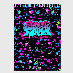 Скетчбук с принтом FRIDAY NIGHT FUNKIN NEON в городе Новоалтайск, 100% бумага
 | 48 листов, плотность листов — 100 г/м2, плотность картонной обложки — 250 г/м2. Листы скреплены сверху удобной пружинной спиралью | Тематика изображения на принте: dance | friday night funk | friday night funkin | music | the boyfriend | the girlfriend | trash | бойфренд | гёрлфренд | граффити | игры | кликеры | музыка | танцы | треш