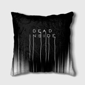 Подушка 3D с принтом DEAD INSIDE | DEATH STRANDING в городе Новоалтайск, наволочка – 100% полиэстер, наполнитель – холлофайбер (легкий наполнитель, не вызывает аллергию). | состоит из подушки и наволочки. Наволочка на молнии, легко снимается для стирки | dead inside | dont open | гуль | дед инсайт | дединсайт | дэд инсайт | дэдинсайт | интроверт | кен канеки | мертв внутри | мертвый внутри