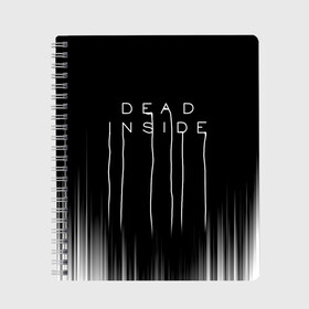 Тетрадь с принтом DEAD INSIDE | DEATH STRANDING в городе Новоалтайск, 100% бумага | 48 листов, плотность листов — 60 г/м2, плотность картонной обложки — 250 г/м2. Листы скреплены сбоку удобной пружинной спиралью. Уголки страниц и обложки скругленные. Цвет линий — светло-серый
 | Тематика изображения на принте: dead inside | dont open | гуль | дед инсайт | дединсайт | дэд инсайт | дэдинсайт | интроверт | кен канеки | мертв внутри | мертвый внутри