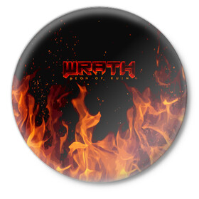 Значок с принтом WRATH: Aeon of Ruin FIRE в городе Новоалтайск,  металл | круглая форма, металлическая застежка в виде булавки | Тематика изображения на принте: 90 е | aeon of ruin | quake | tegunvteg | wrath | wrath: aeon of ruin | игра | компьютерная игра | монстры | огонь | пламя | ретро | реьро шутер | шутер