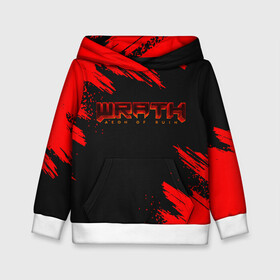 Детская толстовка 3D с принтом WRATH: Aeon of Ruin LOGO в городе Новоалтайск, 100% полиэстер | двухслойный капюшон со шнурком для регулировки, мягкие манжеты на рукавах и по низу толстовки, спереди карман-кенгуру с мягким внутренним слоем | Тематика изображения на принте: 90 е | aeon of ruin | quake | tegunvteg | wrath | wrath: aeon of ruin | игра | компьютерная игра | монстры | ретро | реьро шутер | шутер