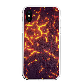 Чехол для iPhone XS Max матовый с принтом Помпеи 3D в городе Новоалтайск, Силикон | Область печати: задняя сторона чехла, без боковых панелей | Тематика изображения на принте: абстракция | вулкан | жар | земля | иззвержение | илюстрация | лава | текстура