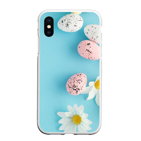 Чехол для iPhone XS Max матовый с принтом Пасха / Easter в городе Новоалтайск, Силикон | Область печати: задняя сторона чехла, без боковых панелей | Тематика изображения на принте: blue background | chamomile | daisy | easter | easter day | easter eggs | easter greeting | eggs | floral | flower | greeting | happy easter | invitation | nature | plant | seasonal | spring | воскресенье | кулич | пасха | праздник | святая пасха | христо