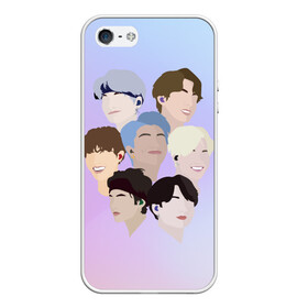 Чехол для iPhone 5/5S матовый с принтом БТС Bangtan Boys BTS в городе Новоалтайск, Силикон | Область печати: задняя сторона чехла, без боковых панелей | bangtan | bangtan boys | boys | bts | minimalist | бангтан | бтс | группа бтс