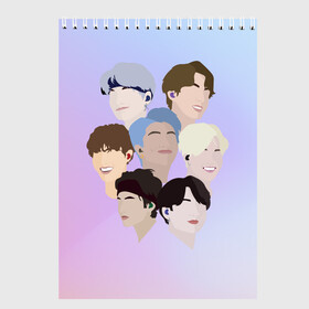 Скетчбук с принтом БТС Bangtan Boys BTS в городе Новоалтайск, 100% бумага
 | 48 листов, плотность листов — 100 г/м2, плотность картонной обложки — 250 г/м2. Листы скреплены сверху удобной пружинной спиралью | Тематика изображения на принте: bangtan | bangtan boys | boys | bts | minimalist | бангтан | бтс | группа бтс