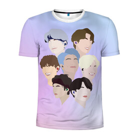 Мужская футболка 3D спортивная с принтом БТС Bangtan Boys BTS в городе Новоалтайск, 100% полиэстер с улучшенными характеристиками | приталенный силуэт, круглая горловина, широкие плечи, сужается к линии бедра | bangtan | bangtan boys | boys | bts | minimalist | бангтан | бтс | группа бтс