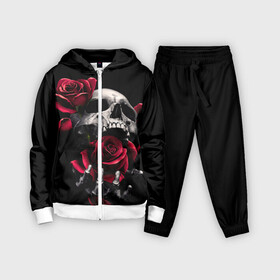 Детский костюм 3D с принтом ЧЕРЕП И РОЗЫ в городе Новоалтайск,  |  | death | flowers | horror | metal | rose | roses | skull | арт | зомби | кости | розы | скелет | цветы | череп | черный