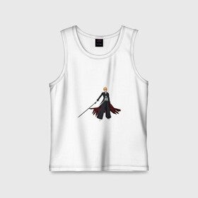 Детская майка хлопок с принтом Ичиго Куросаки в городе Новоалтайск,  |  | anime | bleach | hero | ichigo kurosaki | manga | блич | герой | ичиго куросаки