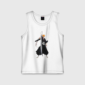 Детская майка хлопок с принтом Блич - Ичиго в городе Новоалтайск,  |  | anime | bleach | hero | ichigo kurosaki | manga | блич | герой | ичиго куросаки