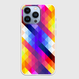 Чехол для iPhone 13 Pro с принтом Пиксельная радуга в городе Новоалтайск,  |  | Тематика изображения на принте: аннотация | квадрат | пиксели | радуга | ромб | цвета