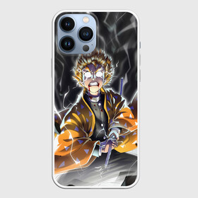 Чехол для iPhone 13 Pro Max с принтом ЗЕНИЦУ | ZENITSU | KNY в городе Новоалтайск,  |  | demon slayer | giuy tomioka | kimetsu no yaiba | kny | nezuko | shinobu | slayer | tanjiro | yoriichi tsugikuni | zenitsu | гию томиока | зенитсу | зенитцу | иноске хашибира | клинок рассекающий демонов | незуко | танджиро | шинобу 