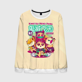 Мужской свитшот 3D с принтом Kimetsu Neko Yaiba в городе Новоалтайск, 100% полиэстер с мягким внутренним слоем | круглый вырез горловины, мягкая резинка на манжетах и поясе, свободная посадка по фигуре | demon slayer | kamado | kimetsu no yaiba | nezuko | tanjiro | аниме | гию томиока | зеницу агацума | иноске хашибира | камадо | клинок | корзинная девочка | манга | музан кибуцуджи | незуко | рассекающий демонов | танджиро