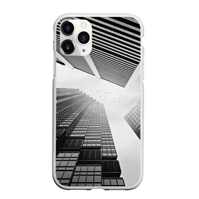 Чехол для iPhone 11 Pro Max матовый с принтом Минимализм в городе Новоалтайск, Силикон |  | архитектура | город | здания | минимализм | небо | фото | черно белое