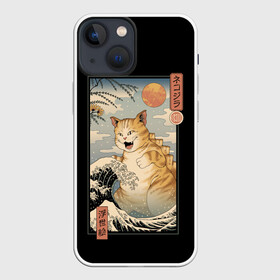 Чехол для iPhone 13 mini с принтом CATZILLA в городе Новоалтайск,  |  | cat | cats | catzilla | godzilla | japan | kaiju | neko | ninja | retro | samurai | shark | wave | yakuza | акула | волна | годзилла | кайдзю | катана | кот | котенок | котзилла | коты | котэ | котята | кошка | неко | ниндзя | ретро | самурай | якудза