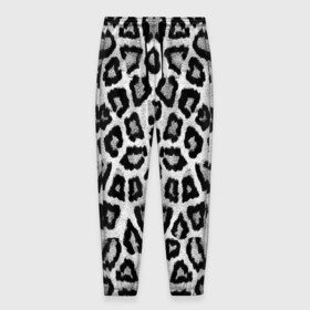 Мужские брюки 3D с принтом Snow Leopard в городе Новоалтайск, 100% полиэстер | манжеты по низу, эластичный пояс регулируется шнурком, по бокам два кармана без застежек, внутренняя часть кармана из мелкой сетки | Тематика изображения на принте: cheetah | leopard | wool | леопард