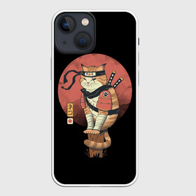 Чехол для iPhone 13 mini с принтом Кот Ниндзя в городе Новоалтайск,  |  | cat | cats | japan | ninja | samurai | yakuza | катана | кот | котенок | коты | котэ | котята | кошка | ниндзя | самурай | якудза | япония