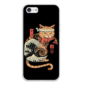 Чехол для iPhone 5/5S матовый с принтом Cat Wave в городе Новоалтайск, Силикон | Область печати: задняя сторона чехла, без боковых панелей | Тематика изображения на принте: cat | cats | japan | ninja | samurai | shogun | wave | yakuza | волна | катана | кот | котенок | коты | котэ | котята | кошка | ниндзя | самурай | сёгун | якудза | япония