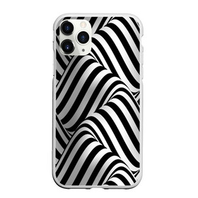 Чехол для iPhone 11 Pro Max матовый с принтом 3D Иллюзия в городе Новоалтайск, Силикон |  | Тематика изображения на принте: 3d texture | абстракция | оптическая иллюзия | полосы | черно белое