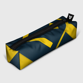 Пенал 3D ПЕРЕКРЕСТОК: в городе Новоалтайск, 100% полиэстер | плотная ткань, застежка на молнии | 90 е | абстракция | желто черное | классика | полосы