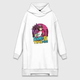 Платье-худи хлопок с принтом Аниме Summer Time в городе Новоалтайск,  |  | anime | art | beach | japan | japanese | manga | ocean | palm | palms | sunset | voleyball | volleyball | waifu | арт | бич | вайфу | волейбол | дорама | закат | иероглифы | иллюстрация | лето | манга | мечты летних дней | океан | оники | пальм