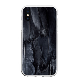 Чехол для iPhone XS Max матовый с принтом ВОРОНА в городе Новоалтайск, Силикон | Область печати: задняя сторона чехла, без боковых панелей | ворона | готика | мрачное | перья | хайп