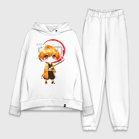 Женский костюм хлопок Oversize с принтом Zenitsu Agatsuma Kimetsu no Yaiba в городе Новоалтайск,  |  | demon slayer | kamado | kimetsu no yaiba | nezuko | tanjiro | аниме | гию томиока | зеницу агацума | иноске хашибира | камадо | клинок | корзинная девочка | манга | музан кибуцуджи | незуко | рассекающий демонов | танджиро