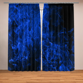 Фотошторы с принтом Blue Fire в городе Новоалтайск, Блэкаут (светозащита 90%) / Габардин (светозащита 40% | 2 полотна шириной по 145 см; Высота 200-300 см; Крепление: шторная лента (на крючки); | fire | flame | smoke | огонь | пламя