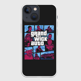 Чехол для iPhone 13 mini с принтом Grand Wick Auto в городе Новоалтайск,  |  | grand theft auto | gta | jone wick | джон вик | джон уик | кино | фильм