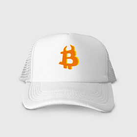 Кепка тракер с сеткой с принтом Btc год быка в городе Новоалтайск, трикотажное полотно; задняя часть — сетка | длинный козырек, универсальный размер, пластиковая застежка | 2021 | bitcoin | btc | б | битиси | биткоин | год быка | желтый | коин | новый биткоин | рогатый