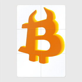Магнитный плакат 2Х3 с принтом Btc год быка в городе Новоалтайск, Полимерный материал с магнитным слоем | 6 деталей размером 9*9 см | Тематика изображения на принте: 2021 | bitcoin | btc | б | битиси | биткоин | год быка | желтый | коин | новый биткоин | рогатый