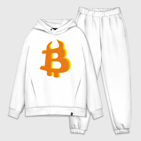 Мужской костюм хлопок OVERSIZE с принтом Btc год быка в городе Новоалтайск,  |  | 2021 | bitcoin | btc | б | битиси | биткоин | год быка | желтый | коин | новый биткоин | рогатый