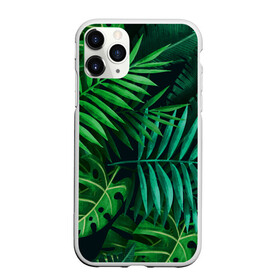 Чехол для iPhone 11 Pro Max матовый с принтом Сочные тропики в городе Новоалтайск, Силикон |  | Тематика изображения на принте: заросли | кусты | лето | листья | пальма | тропики. зелень