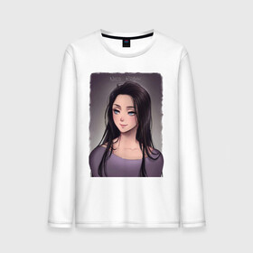 Мужской лонгслив хлопок с принтом Nico Robin в городе Новоалтайск, 100% хлопок |  | anime and manga | kawaii | nico robin | one piece | waifu | аниме | вайфу | ван пис | кавай | манга | нико робин