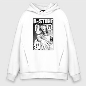 Мужское худи Oversize хлопок с принтом Dr. Stone в городе Новоалтайск, френч-терри — 70% хлопок, 30% полиэстер. Мягкий теплый начес внутри —100% хлопок | боковые карманы, эластичные манжеты и нижняя кромка, капюшон на магнитной кнопке | dr. stone | kohaku | senku | taiju | доктор стоун | исигами сэнку | кохаку | сэнку | тайдзю | цукаса