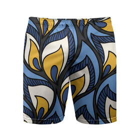 Мужские шорты спортивные с принтом ПЕРЬЯ в городе Новоалтайск,  |  | молодежное | ништяк | пёрышки | пестрое | трендовое | хайп
