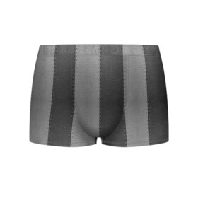 Мужские трусы 3D с принтом Skin Stripes в городе Новоалтайск, 50% хлопок, 50% полиэстер | классическая посадка, на поясе мягкая тканевая резинка | black and gray | skin | stripes | кожа | черно серый