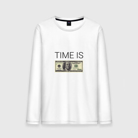 Мужской лонгслив хлопок с принтом TIME IS MONEY в городе Новоалтайск, 100% хлопок |  | time is money | банкнота | время деньги | время это деньги | высказывание | деньги | доллары | дорогое время | катлета | купюра | курс | о деньгах | прикол | рубли | тайм из мани | тайм ис мани | фраза | цитаты