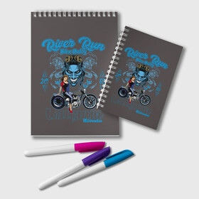 Блокнот с принтом Bike Rally 2018 в городе Новоалтайск, 100% бумага | 48 листов, плотность листов — 60 г/м2, плотность картонной обложки — 250 г/м2. Листы скреплены удобной пружинной спиралью. Цвет линий — светло-серый
 | speed | байкеры | гонки | девушки | скорость