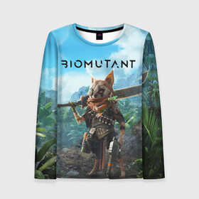 Женский лонгслив 3D с принтом Biomutant Биомутант в городе Новоалтайск, 100% полиэстер | длинные рукава, круглый вырез горловины, полуприлегающий силуэт | action | animals | biomutant | gamer | nextgen | pc | player | playstation | ps 5 | rpg | steam | sword | top | valve | video games | weapon | xbox | биомутант | валв | видео игры | животные | игрок | иксбокс | меч | некстген | оружие | пк | плей