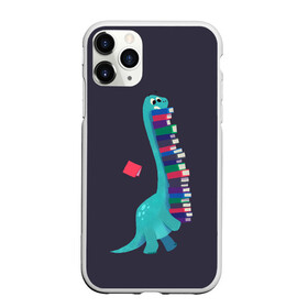 Чехол для iPhone 11 Pro матовый с принтом Book Dinosaur в городе Новоалтайск, Силикон |  | barosaurus | book | books | dino | dinosaur | knowledge | study | барозавр | знания | книга | книги | книжный