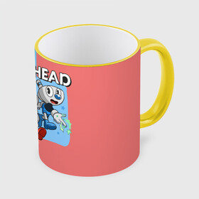 Кружка с принтом CAPHEAD в городе Новоалтайск, керамика | ёмкость 330 мл | caphead | cup | mugman | друг | капхейд | кружка | мугман