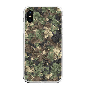 Чехол для iPhone XS Max матовый с принтом Хмельной камуфляж в городе Новоалтайск, Силикон | Область печати: задняя сторона чехла, без боковых панелей | octoberfest | листья | октоберфест | хаки | хмель
