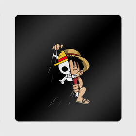 Магнит виниловый Квадрат с принтом ONE PIECE ЛУФФИ ЧЕРЕП СИМВОЛ в городе Новоалтайск, полимерный материал с магнитным слоем | размер 9*9 см, закругленные углы | Тематика изображения на принте: anime | luffi | lufi | manga | one piece | samurai | wano ван пис | zoho | большой куш | ван пис | вон пис | зохо | корабль | луфи | луффи | манга | манки д. луффи | пират | самурай | уон пис