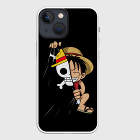 Чехол для iPhone 13 mini с принтом ONE PIECE ЛУФФИ  ЧЕРЕП СИМВОЛ в городе Новоалтайск,  |  | anime | luffi | lufi | manga | one piece | samurai | wano ван пис | zoho | большой куш | ван пис | вон пис | зохо | корабль | луфи | луффи | манга | манки д. луффи | пират | самурай | уон пис