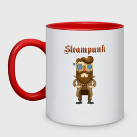 Кружка двухцветная с принтом Стимпанк парень Steampunk boy (Z) в городе Новоалтайск, керамика | объем — 330 мл, диаметр — 80 мм. Цветная ручка и кайма сверху, в некоторых цветах — вся внутренняя часть | steam punk | steamfest | steampunk | бойлерпанк | дизельпанк | клокпанк | маннерпанк | механика | научная фантастика | паро панк | паровой панк | паропанк | стим панк | стимпанк | стимпанк стиль | стимфест