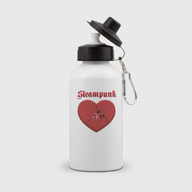 Бутылка спортивная с принтом Heart Steampunk Меха сердце (Z) в городе Новоалтайск, металл | емкость — 500 мл, в комплекте две пластиковые крышки и карабин для крепления | steam punk | steamfest | steampunk | бойлерпанк | дизельпанк | клокпанк | маннерпанк | механика | научная фантастика | паро панк | паровой панк | паропанк | стим панк | стимпанк | стимпанк стиль | стимфест